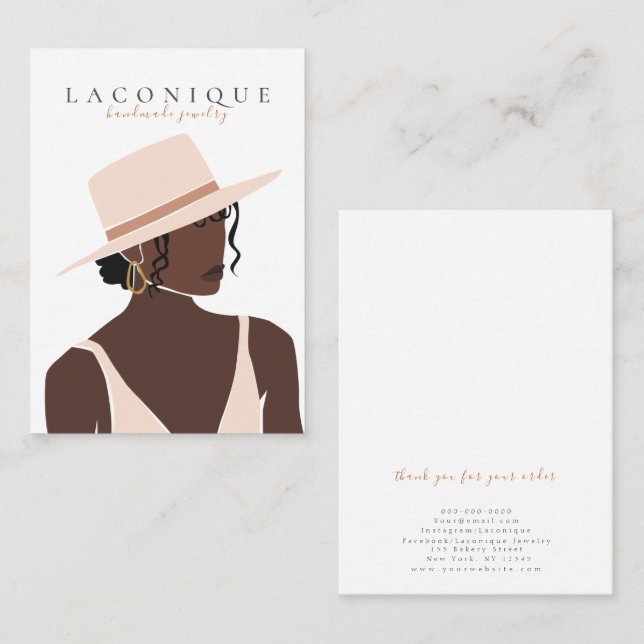 Cartão De Visita Tela de Joias | Retratos para Meninas | Abstrato B (Frente/Verso)