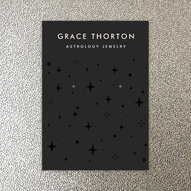 Cartão De Visita Tela de Orelha Celestial Negra (Criador carregado)