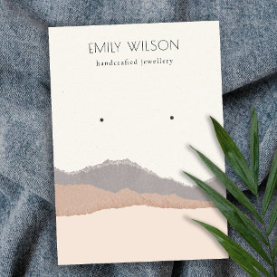 Cartão De Visita Tela de Orelha de Ondas de Montanha do Pastel Blus