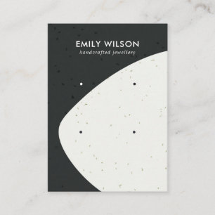 CARTÃO DE VISITA TELA DE OUVIDO DE ESTUDO DE CERAMIC BLACK & WHITE 