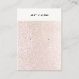 Cartão De Visita Tela de ressonância rosa com brilho de champanhe