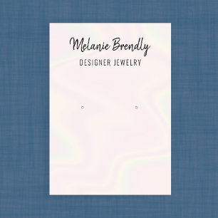 Cartão De Visita Tela de Tendy Modern Chic Jewelry Earring