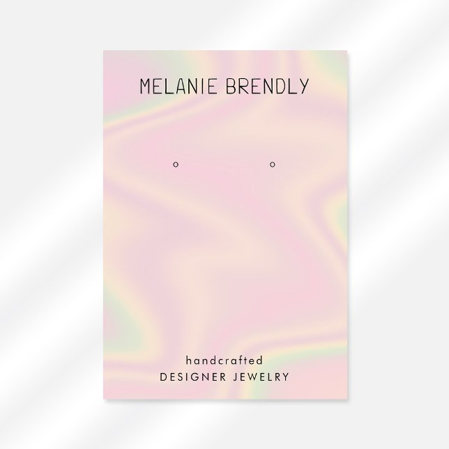 Cartão De Visita Tela de Tendy Modern Chic Jewelry Earring (Stylishly Personalize with Your Custom Name/Optional Text. Add Contact Information on Reverse Side.)