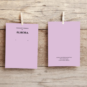 Cartão De Visita Tela de visualização de Lavanda minimalista simple