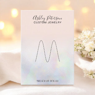 Cartão De Visita Tela do anel de joias de pelúcia rosa