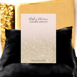 Cartão De Visita Tela do brinco de joias com brilho leve