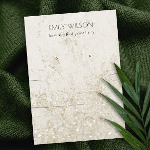 Cartão De Visita Tela do colar de colar com colchete Dourado Beige