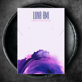 Cartão De Visita Tela do Colar de Jogo Roxo Moderno