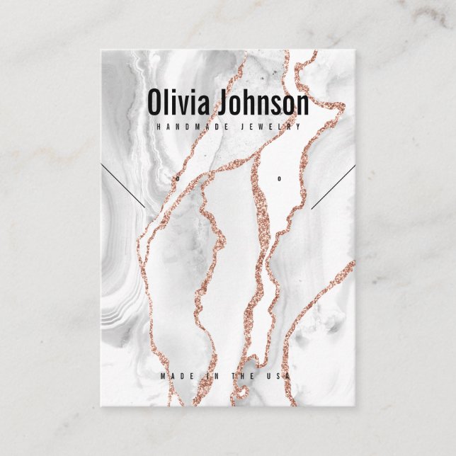 Cartão De Visita Tela do colar de ourivesaria branca (Frente)