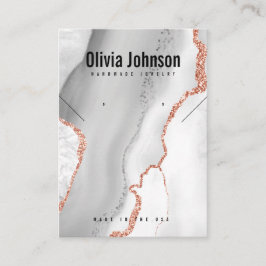 Cartão De Visita Tela do colar de ourivesaria branca