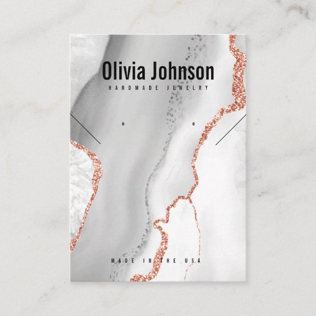 Cartão De Visita Tela do colar de ourivesaria branca (Frente)