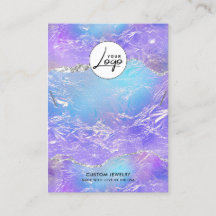 Tela do Colar do Logotipo da Folha Azul e Púrpura