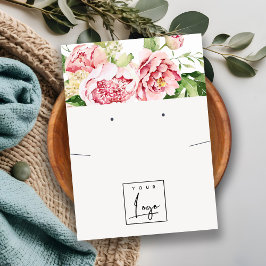 Cartão De Visita Tela do Colar Floral do Logotipo do Alce de Orelha