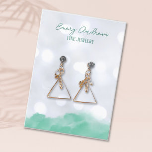 Cartão De Visita Tela do Detentor de Gravação Jewelry do Bokeh Desi