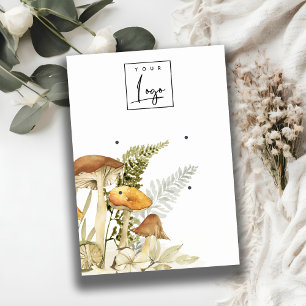 Cartão De Visita Tela do logotipo de folhagem do Mushroom Fern 2