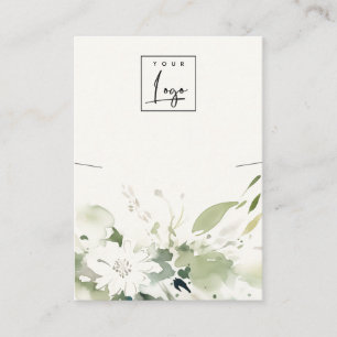 Cartão De Visita Tela do logotipo Floral do Colar Verde com Abstrat
