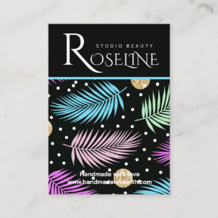 Cartão De Visita Tela do logotipo tropical colorido