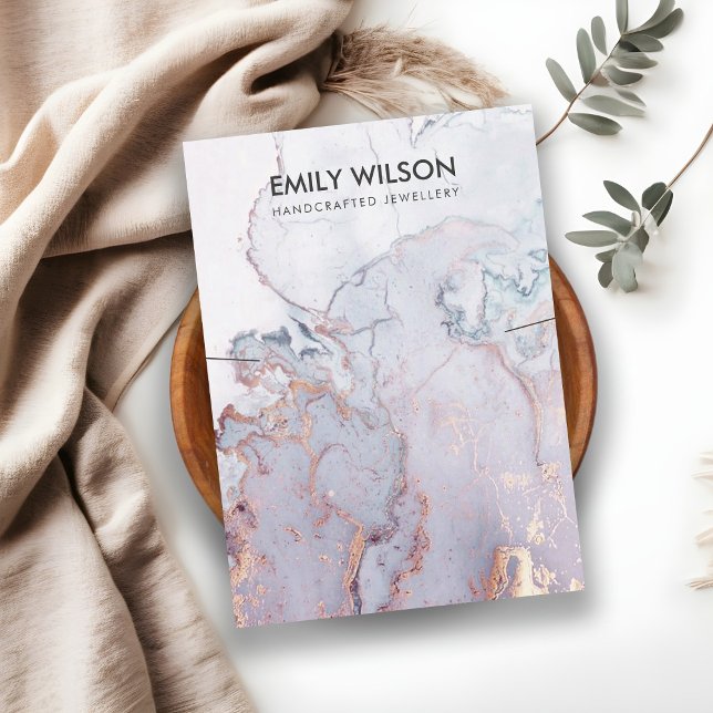 CARTÃO DE VISITA TELA DO NECKLACE DE AGATO AZUL MAUVE BLUE AGATE (Criador carregado)