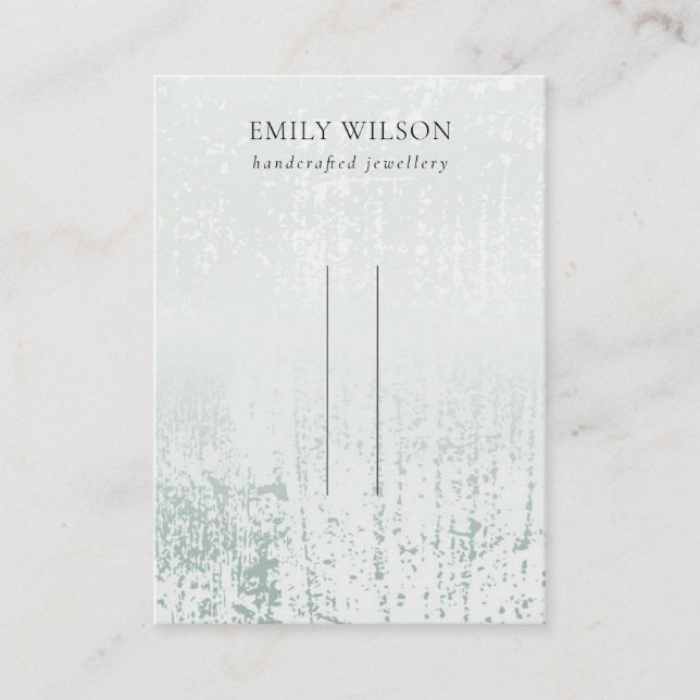 Cartão De Visita Tela do pino abstrato Sliver Aqua Rain Hairclipes (Frente)