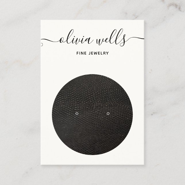 Cartão De Visita Tela do Scripts de Assinatura de Branco Preto (Frente)