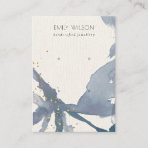 Cartão De Visita Tela Dourada Abstrato 2 Stud Enarring do Indigo Az