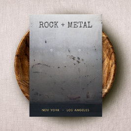 Cartão De Visita Tela Grunge Cinza Black Earring