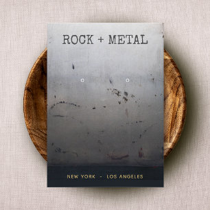 Cartão De Visita Tela Grunge Cinza Black Earring