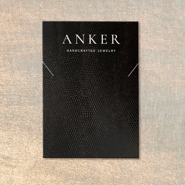 Cartão De Visita Tela legal da pulseira de colar preto (Criador carregado)