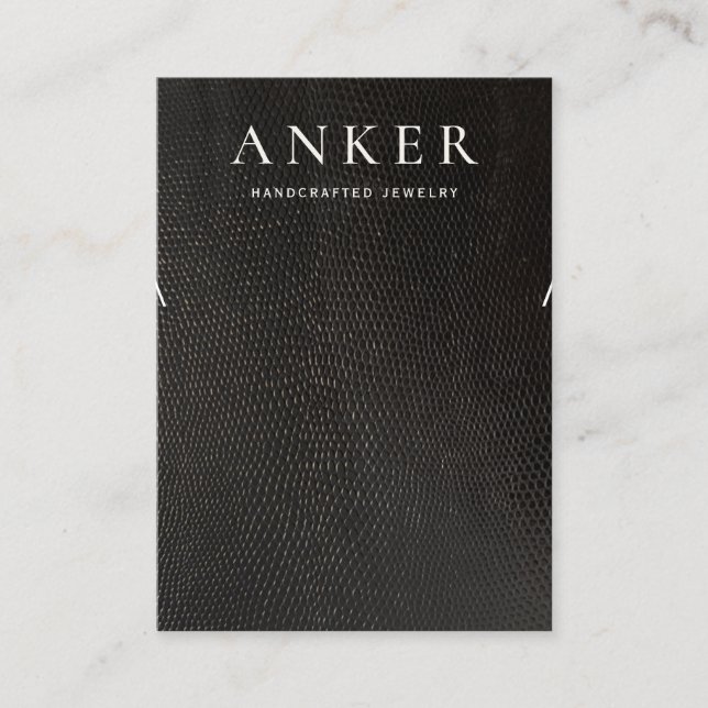 Cartão De Visita Tela legal da pulseira de colar preto (Frente)