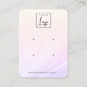 Cartão De Visita Tela Lilac Blush Wave Holograma Logotipo 2 Earrand