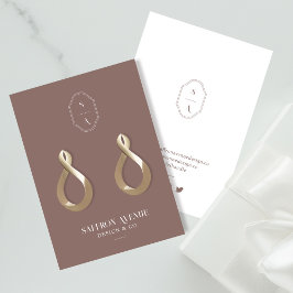 Cartão De Visita Tela Mínima de Rosa Personalizada de Monograma Chi