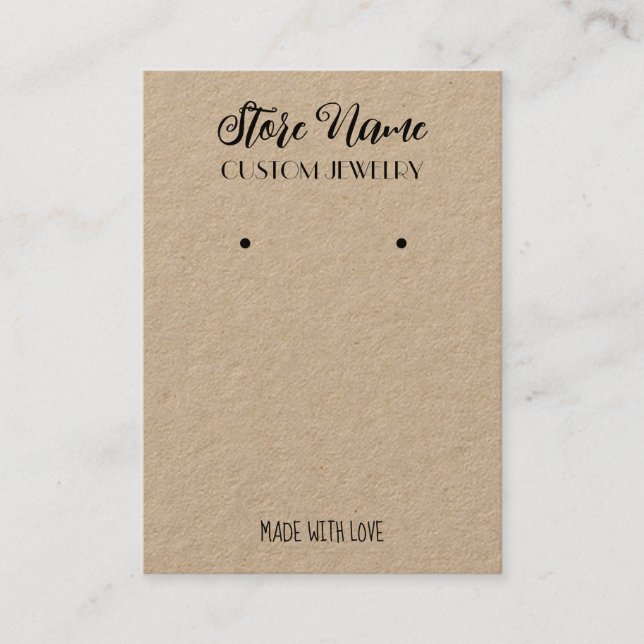 Cartão De Visita Tela mínima de vedação de joias de Artesanato (Frente)