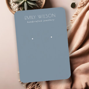 Cartão De Visita Tela mínima simples de cor azul esmaecida