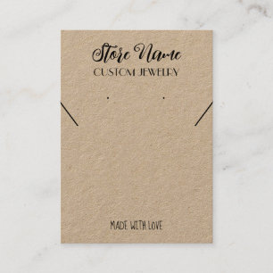 Cartão De Visita Tela minimalista do colar de papel do Artesanato