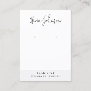 Cartão De Visita Tela moderna de escutas de joias