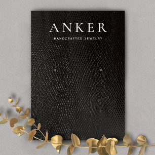 Cartão De Visita Tela Preta do Arrasto de Couro