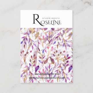 Cartão De Visita Tela Primavera de revestimento da ventoinha púrpur