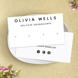 Cartão De Visita Tela Simples Branca de 4 Orifícios Estrelado