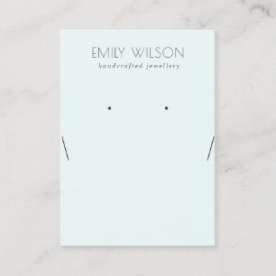 Cartão De Visita Tela Simples de Colar Azul Aqua