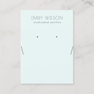 Cartão De Visita Tela Simples de Colar Azul Aqua