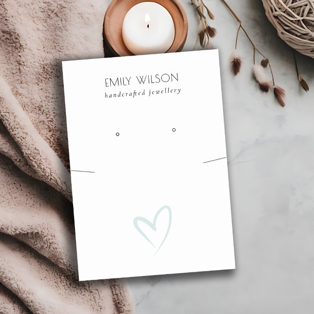 Cartão De Visita Tela Simples de Ouvido ao Colar Azul (Criador carregado)