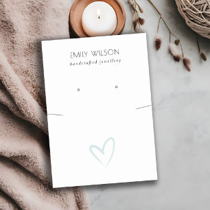 Cartão De Visita Tela Simples de Ouvido ao Colar Azul