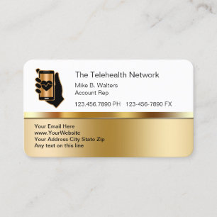 Cartão De Visita Teleatendimento Médico Elegante