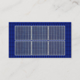 Cartão De Visita Telhado Solar Energético Azul Duplo Lado