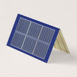 Cartão De Visita Telhado Solar Energia Azul Telhado de Telhado de Q