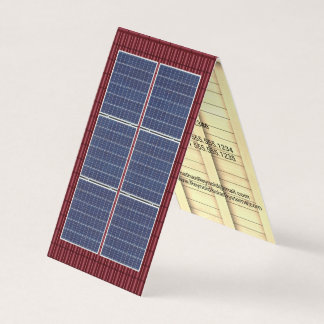 Cartão De Visita Telhado Vermelho de Energia Solar de Telhado de Qu