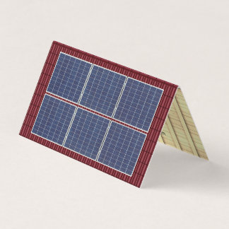 Cartão De Visita Telhado Vermelho de Energia Solar de Telhado de Qu