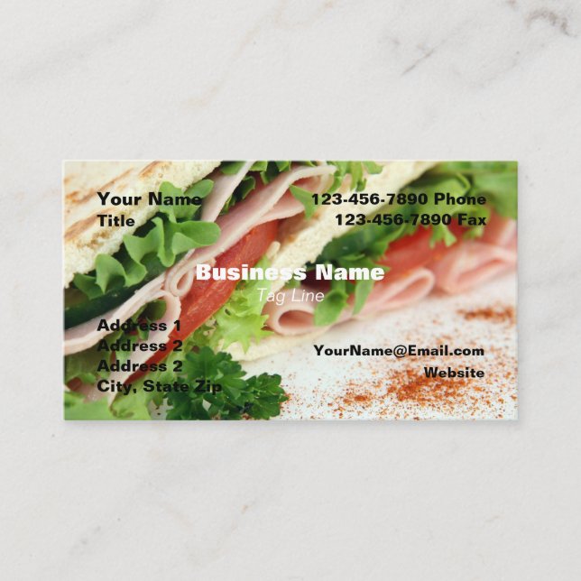 Cartão de Visita Tema Comida HAMbyWG (Frente)
