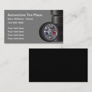 Cartão De Visita Tema de Assistência Rodoviária de Pneus Automotivo