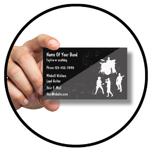 Cartão De Visita Tema de Banda de Rock